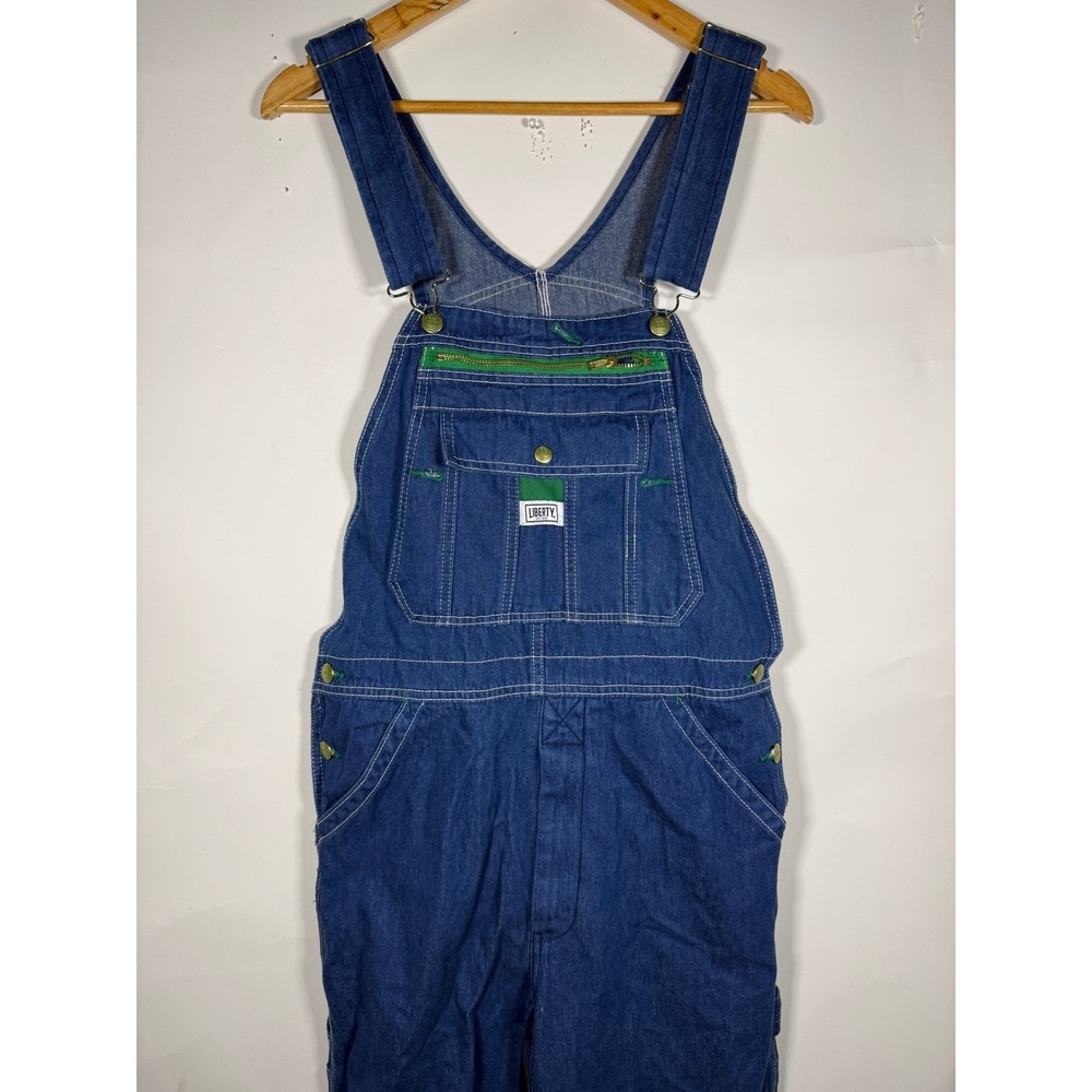 Liberty Mens Bib Overalls Stonewash Blue Denim Workwear 32x30 NWT